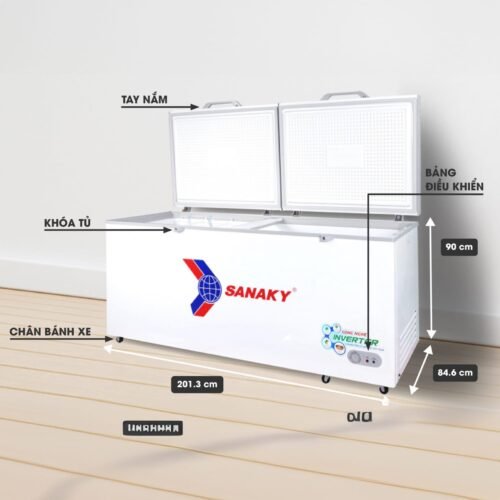 Tủ đông 761l Sanaky Inverter VH-8699HY3 Mẫu 2025