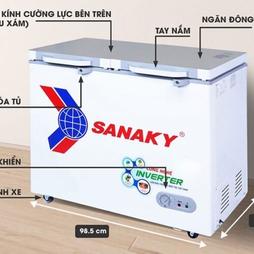 Thông số kỹ thuật tủ đông sanaky vh-2599a4k