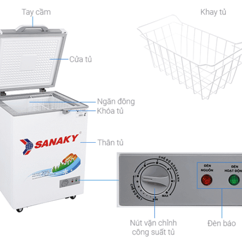 thông số kỹ thuật Tủ đông Sanaky VH-1599HYK