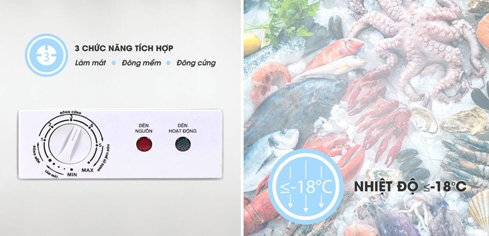 Tủ đông ngăn đông mềm vh-1599hy