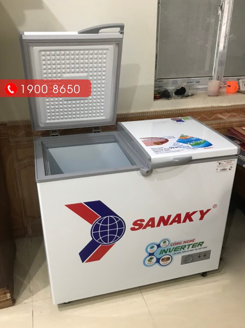 tu-dong-sanaky-vh-2599a3-att1-nen Hình ảnh thực tế tủ đông Inverter Sanaky VH-2599A3 250 lít