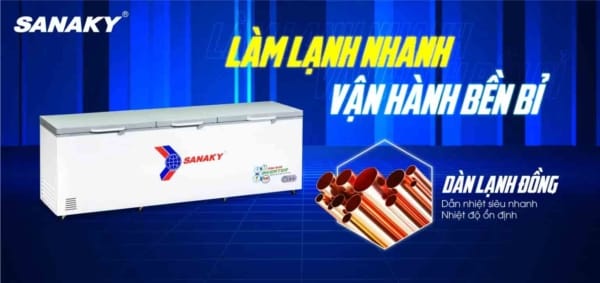 Tủ đông 1100l/900l Sanaky Inverter VH-1199HY4K