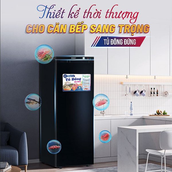 Tủ đông đứng Sanaky Inverter